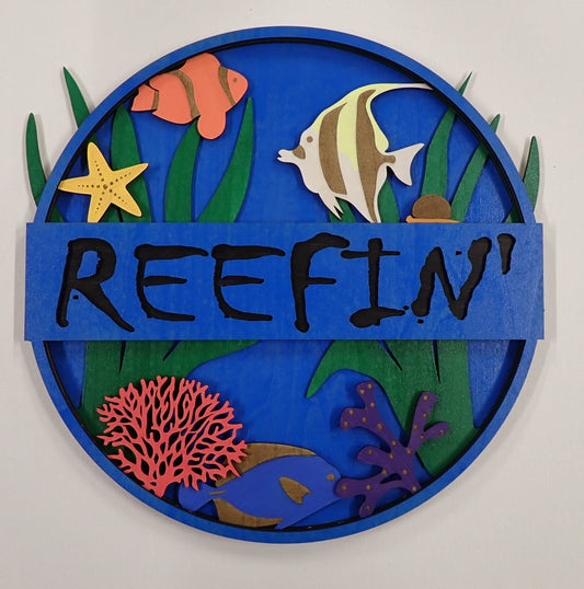 Reefin' Display Layered Art