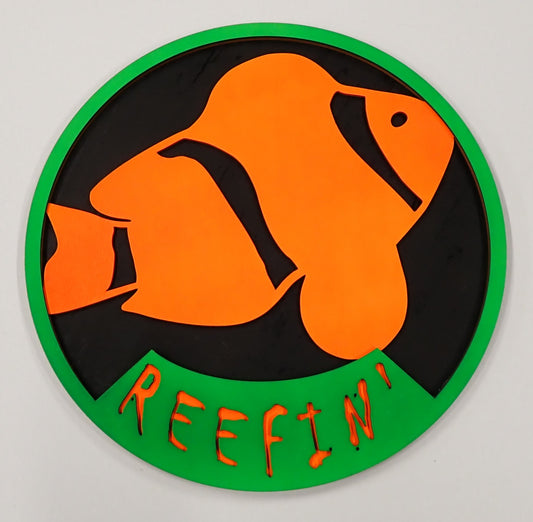 Clownfish Reefin' Art Green