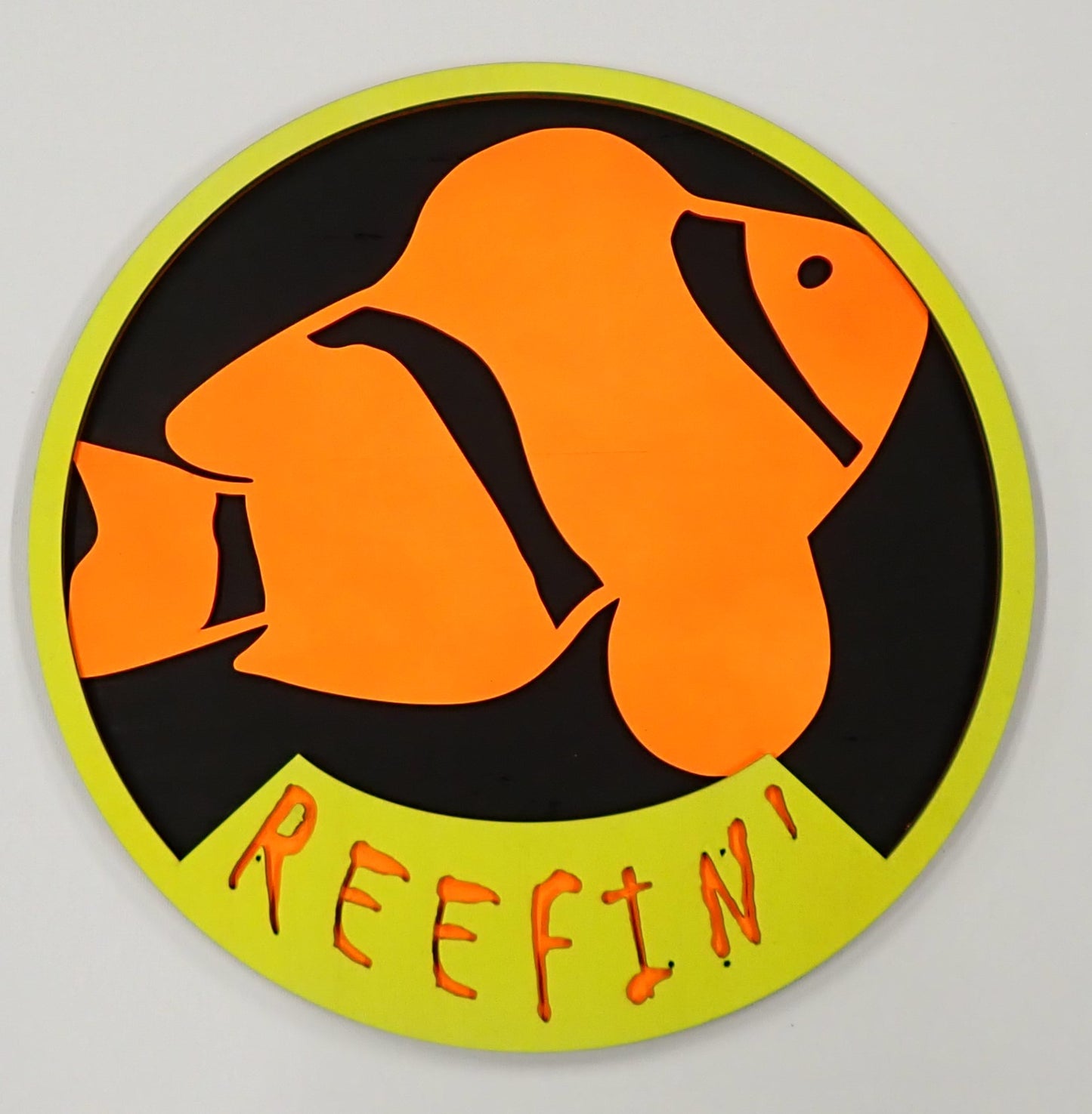 Clownfish Reefin' Art Yellow