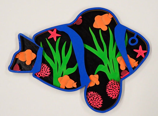 UV Reactive Clownfish Shape Wall Art