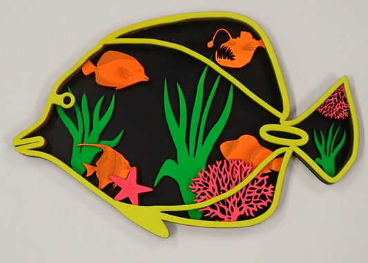 UV Reactive Tang Shaped Wall Art