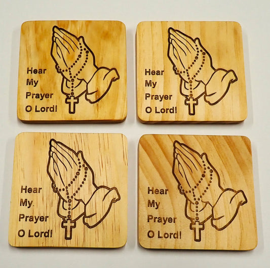 Wood Coaster Hear My Prayer