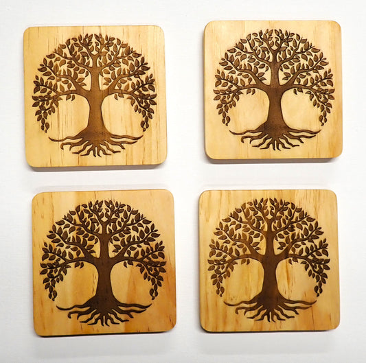 Wood Coaster Tree of Life