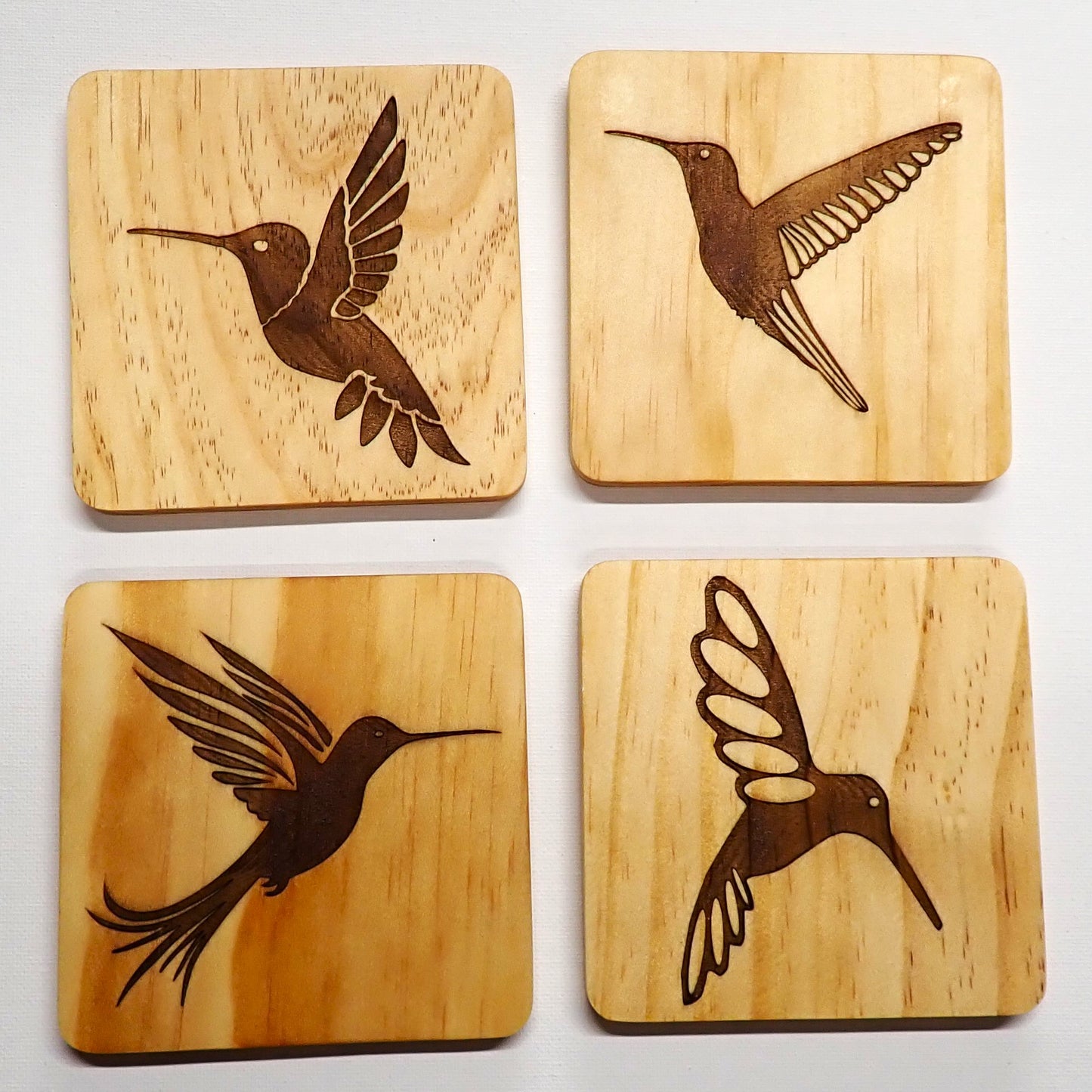 Wood Coaster Hummingbird