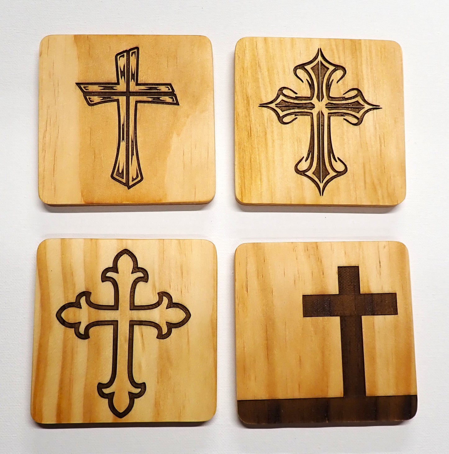 Wood Coaster Crosses