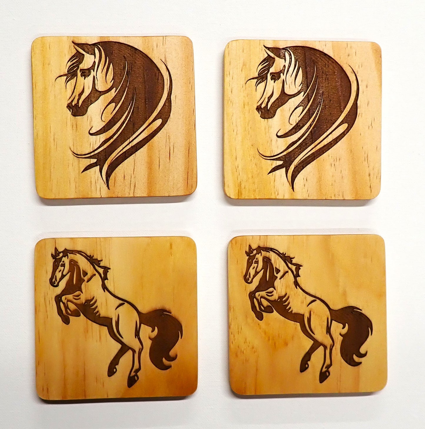 Wood Coaster Horses